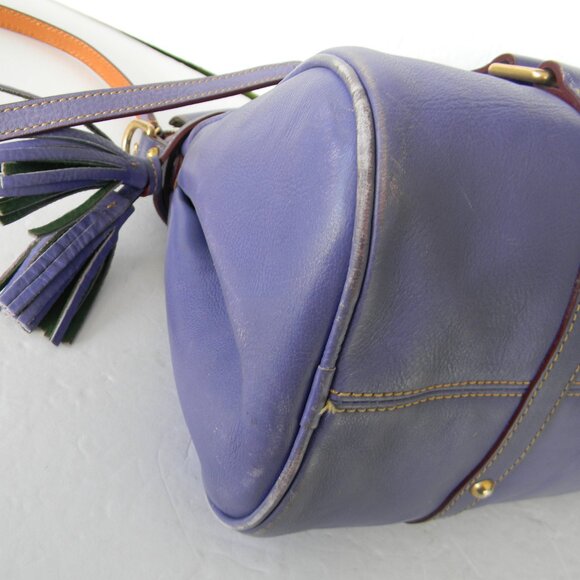 DOONEY & BOURKE FLORENTINE (LARGEST) LEATHER SATCHEL/CROSSBODY LAVENDER PURPLE! - Picture 5 of 14